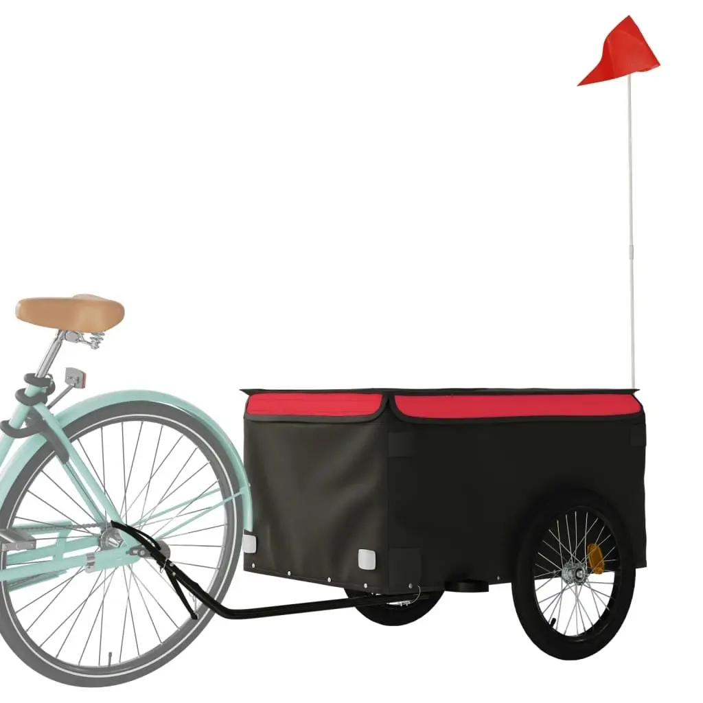 Bike Trailer Black and Red 45 kg Iron 94090