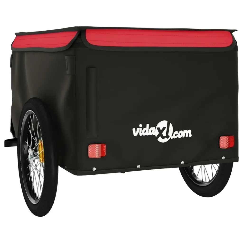 Bike Trailer Black and Red 45 kg Iron 94090