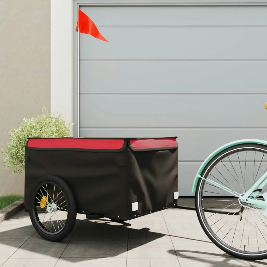 Bike Trailer Black and Red 45 kg Iron 94090