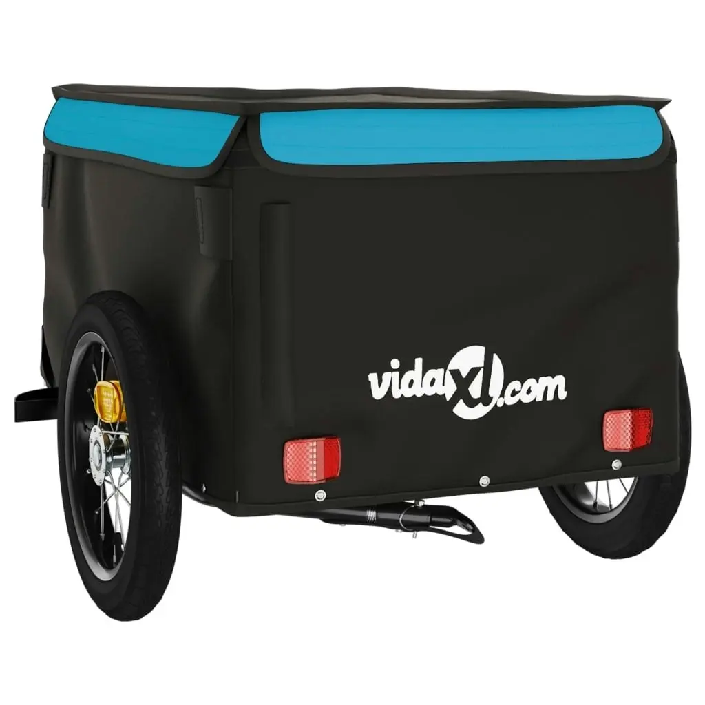 Bike Trailer Black and Blue 30 kg Iron 94079