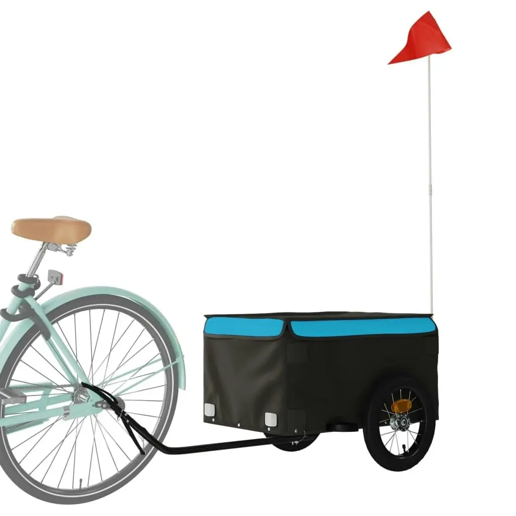 Bike Trailer Black and Blue 30 kg Iron 94079