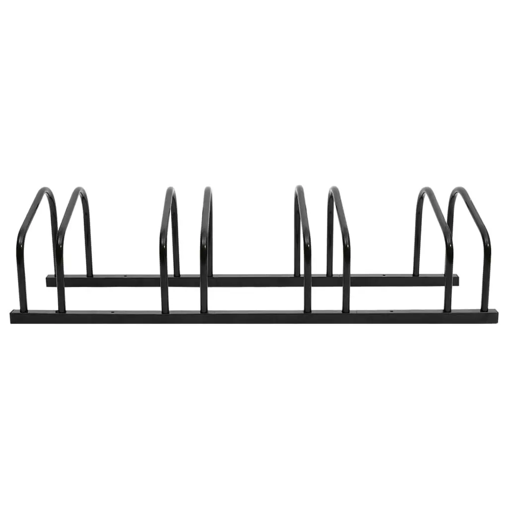 Bike Rack for 4 Bikes Black Steel 154424