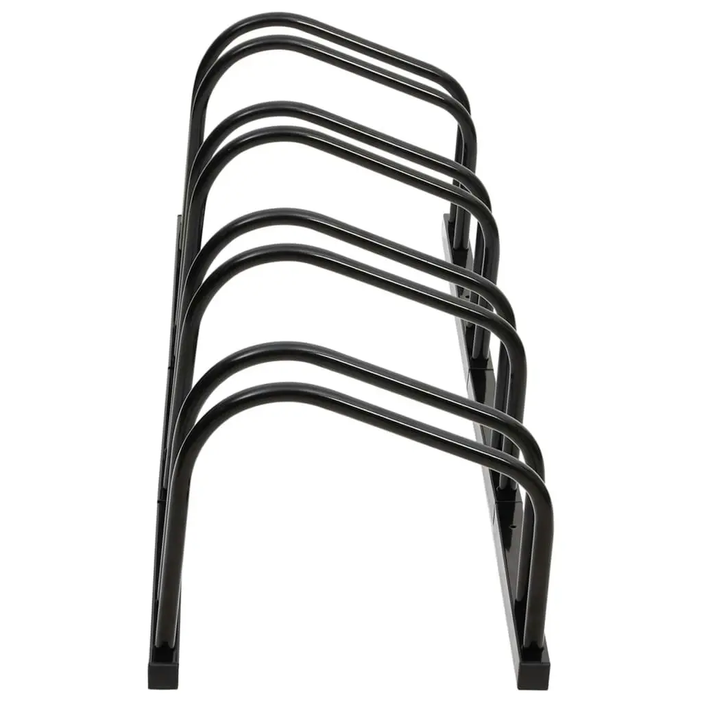 Bike Rack for 4 Bikes Black Steel 154424