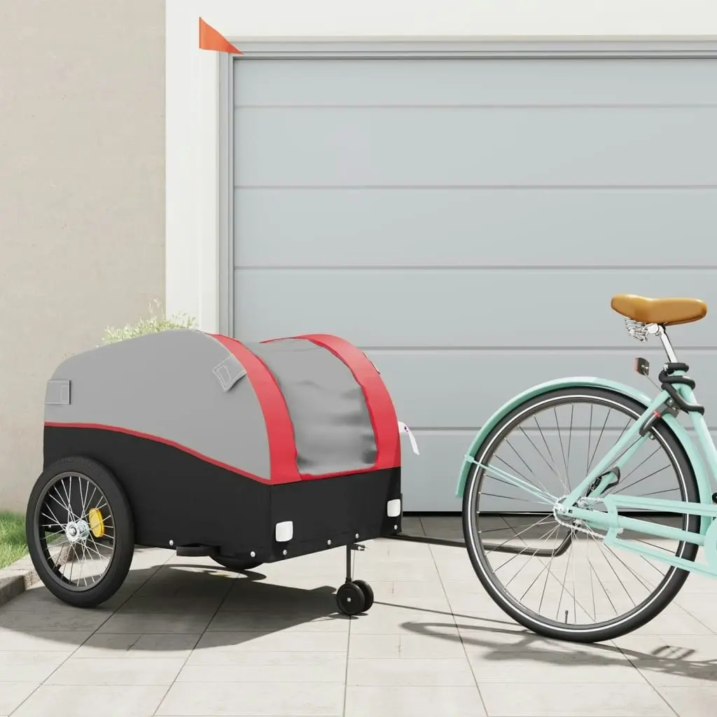 Bike Trailer Black and Red 45 kg Iron 94153