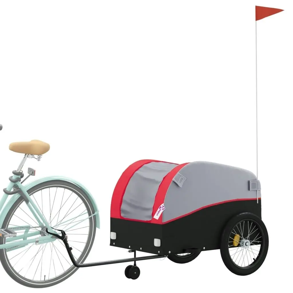 Bike Trailer Black and Red 45 kg Iron 94153