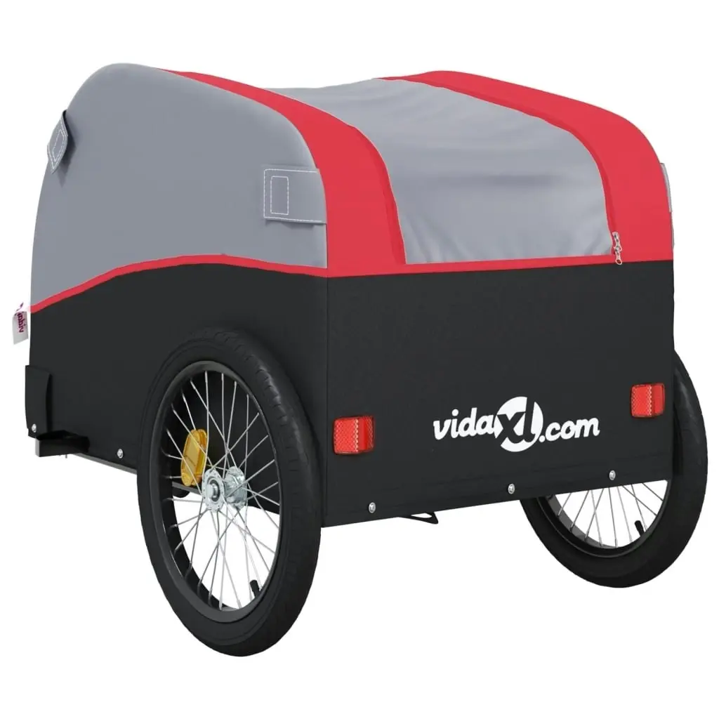 Bike Trailer Black and Red 45 kg Iron 94153