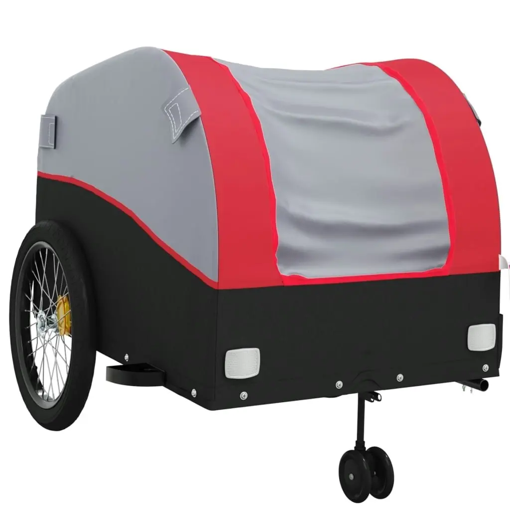 Bike Trailer Black and Red 45 kg Iron 94153