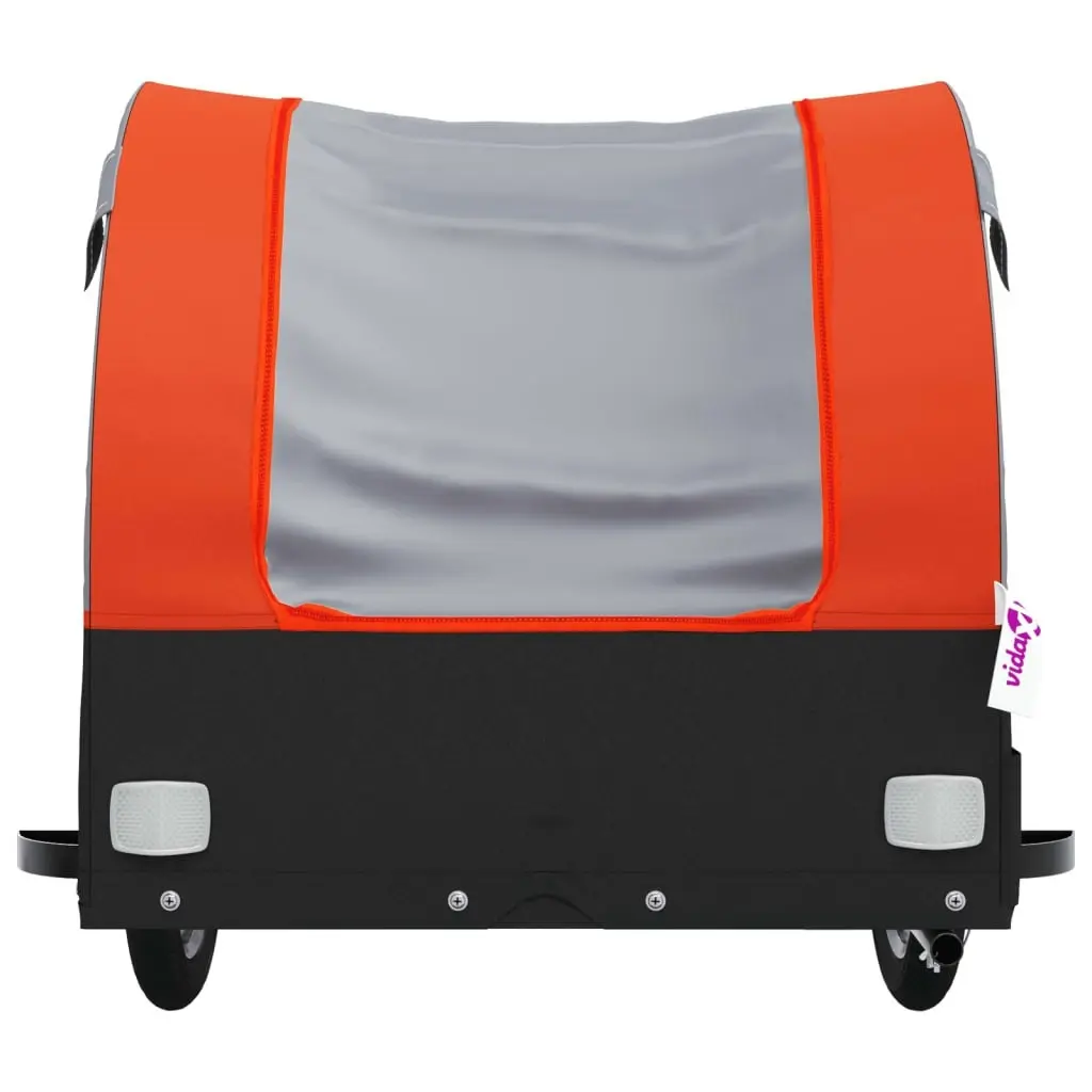 Bike Trailer Black and Orange 45 kg Iron 94124