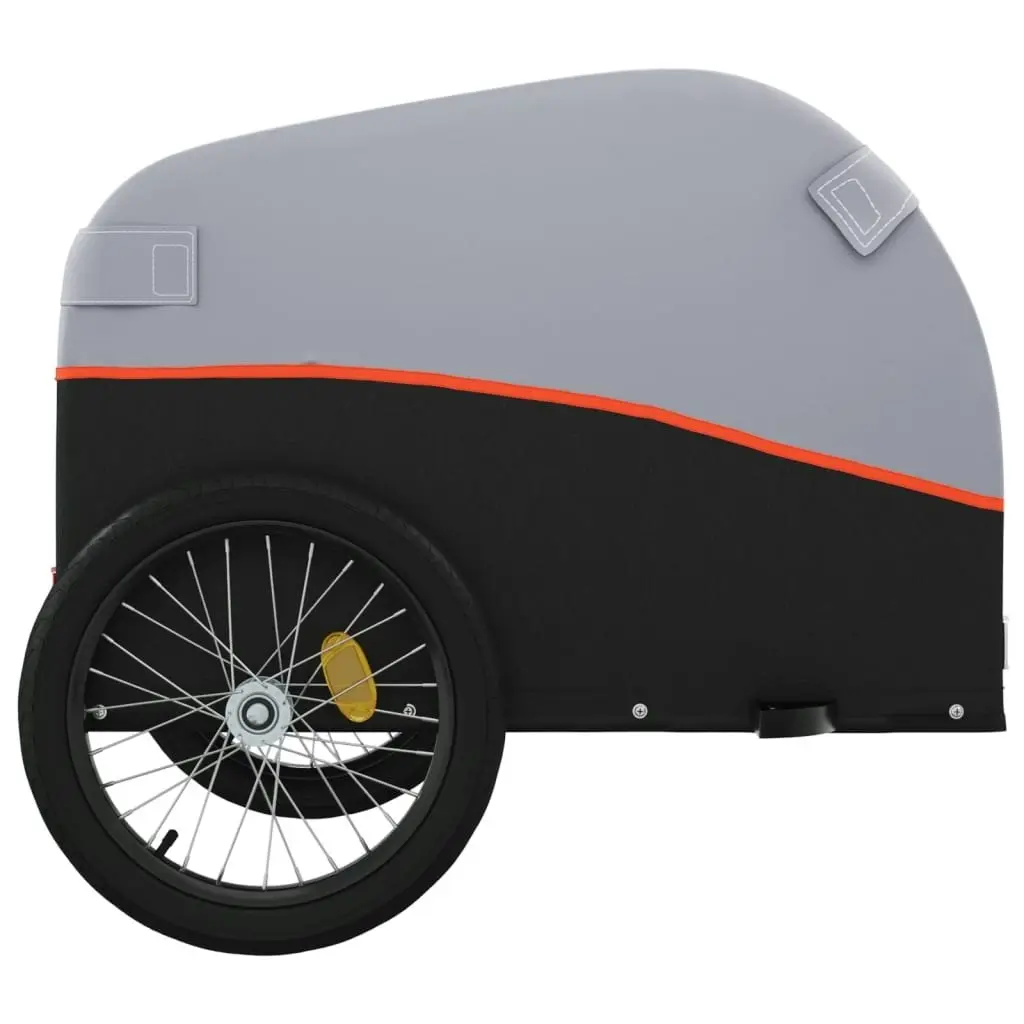 Bike Trailer Black and Orange 45 kg Iron 94124