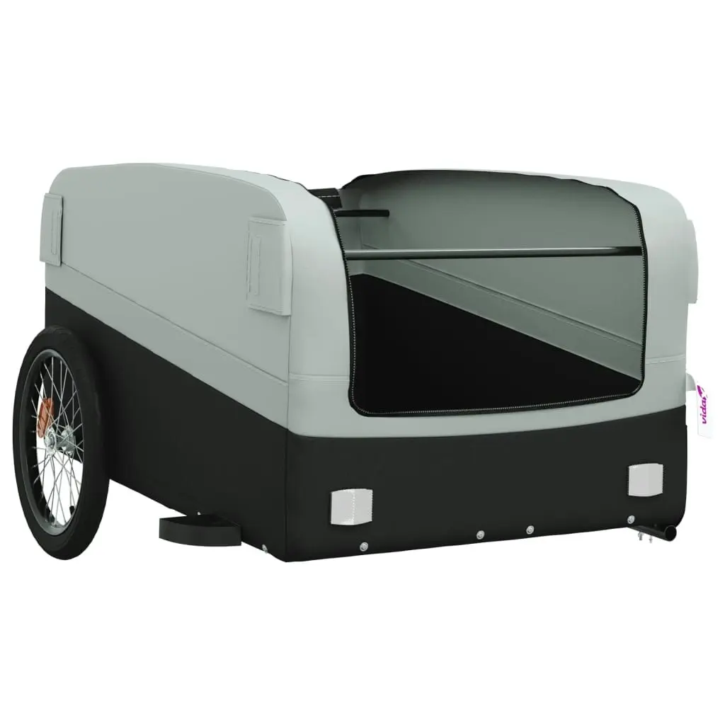 Bike Trailer Black and Grey 45 kg Iron 94049