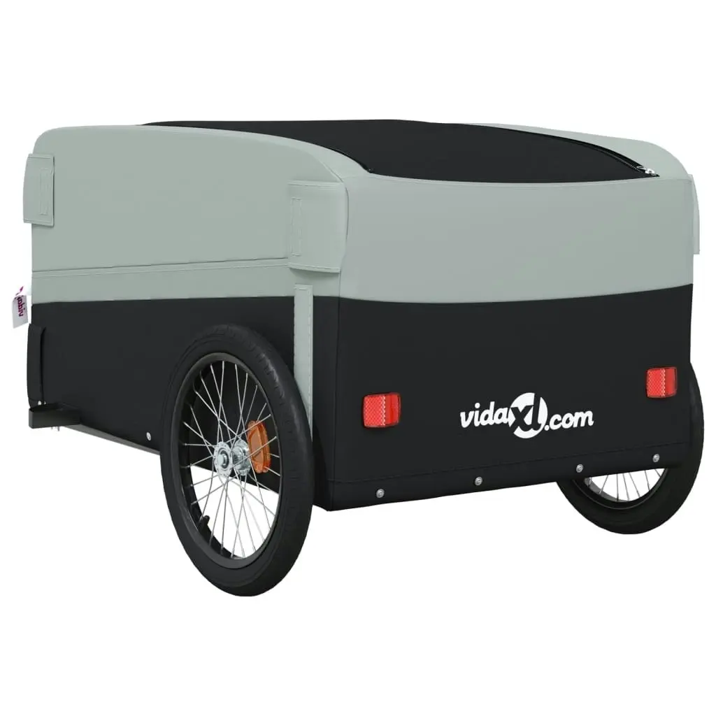 Bike Trailer Black and Grey 45 kg Iron 94049