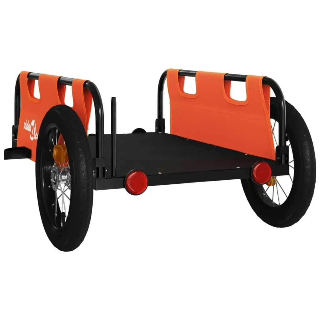 Bike Trailer Orange Oxford Fabric and Iron 94180