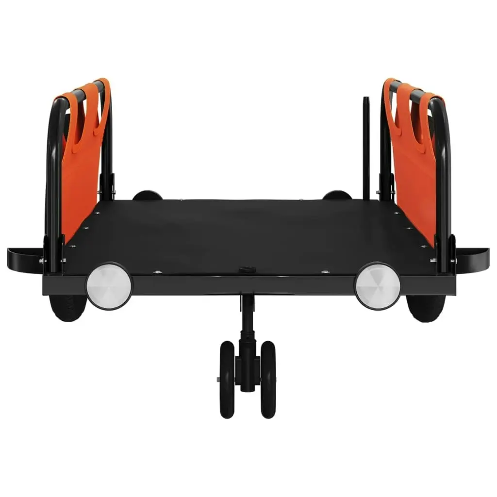 Bike Trailer Orange Oxford Fabric and Iron 94180