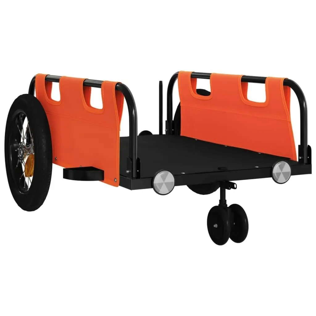 Bike Trailer Orange Oxford Fabric and Iron 94180