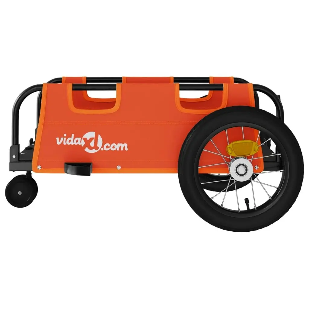 Bike Trailer Orange Oxford Fabric and Iron 94180