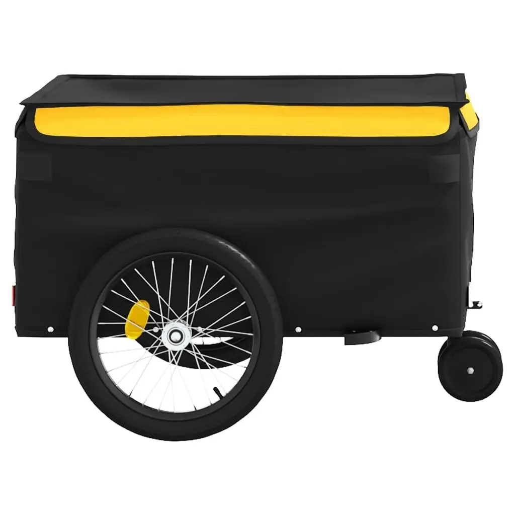 Bike Trailer Black and Yellow 30 kg Iron 94099