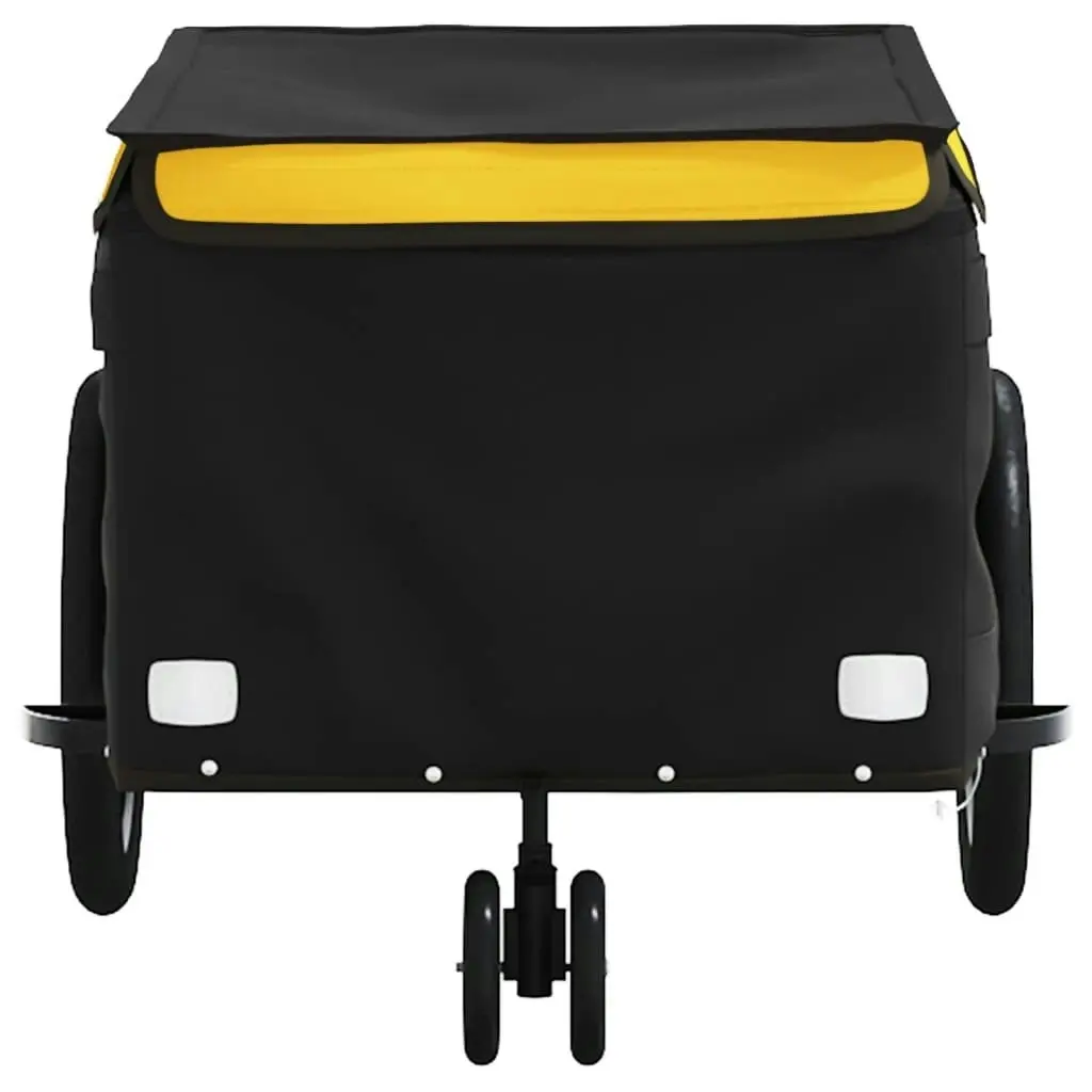 Bike Trailer Black and Yellow 30 kg Iron 94099