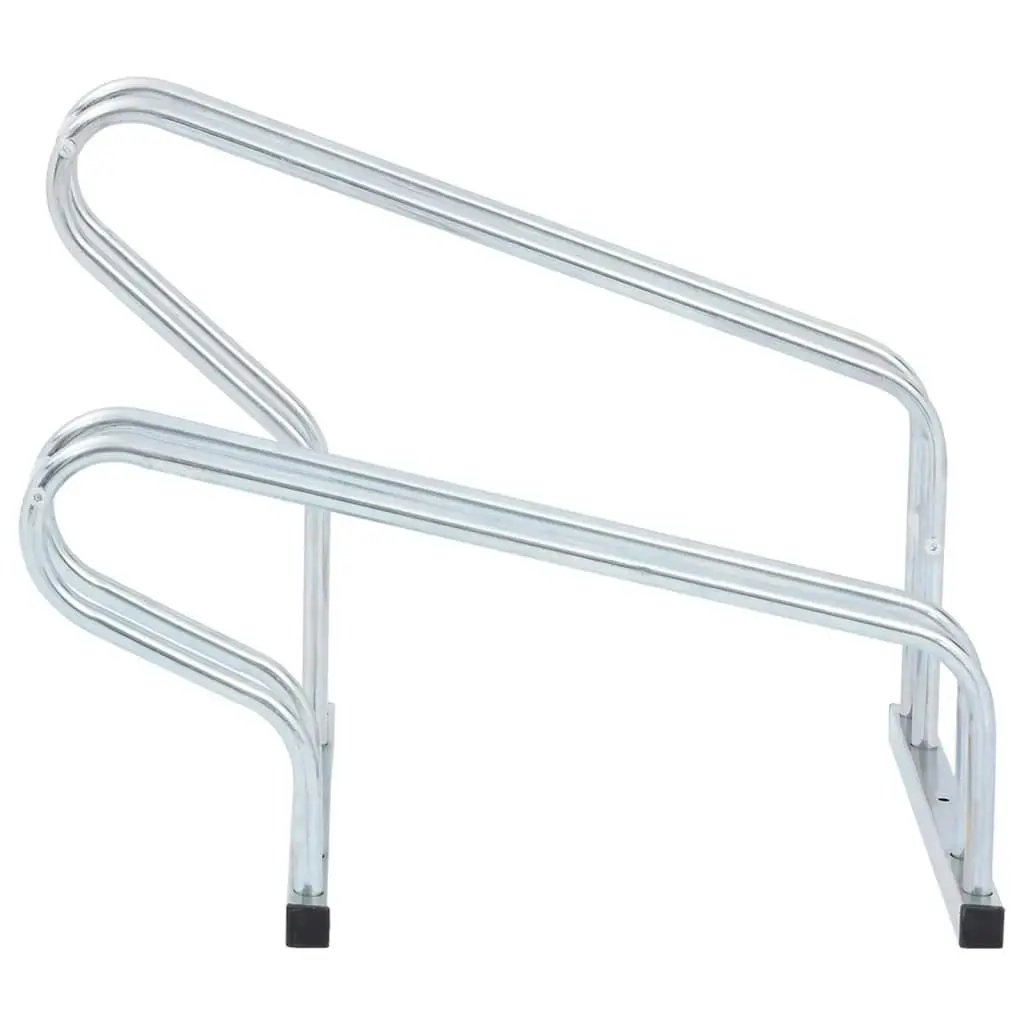 Bicycle Stand for 2 Bikes Floor Freestanding Galvanised Steel 4005573