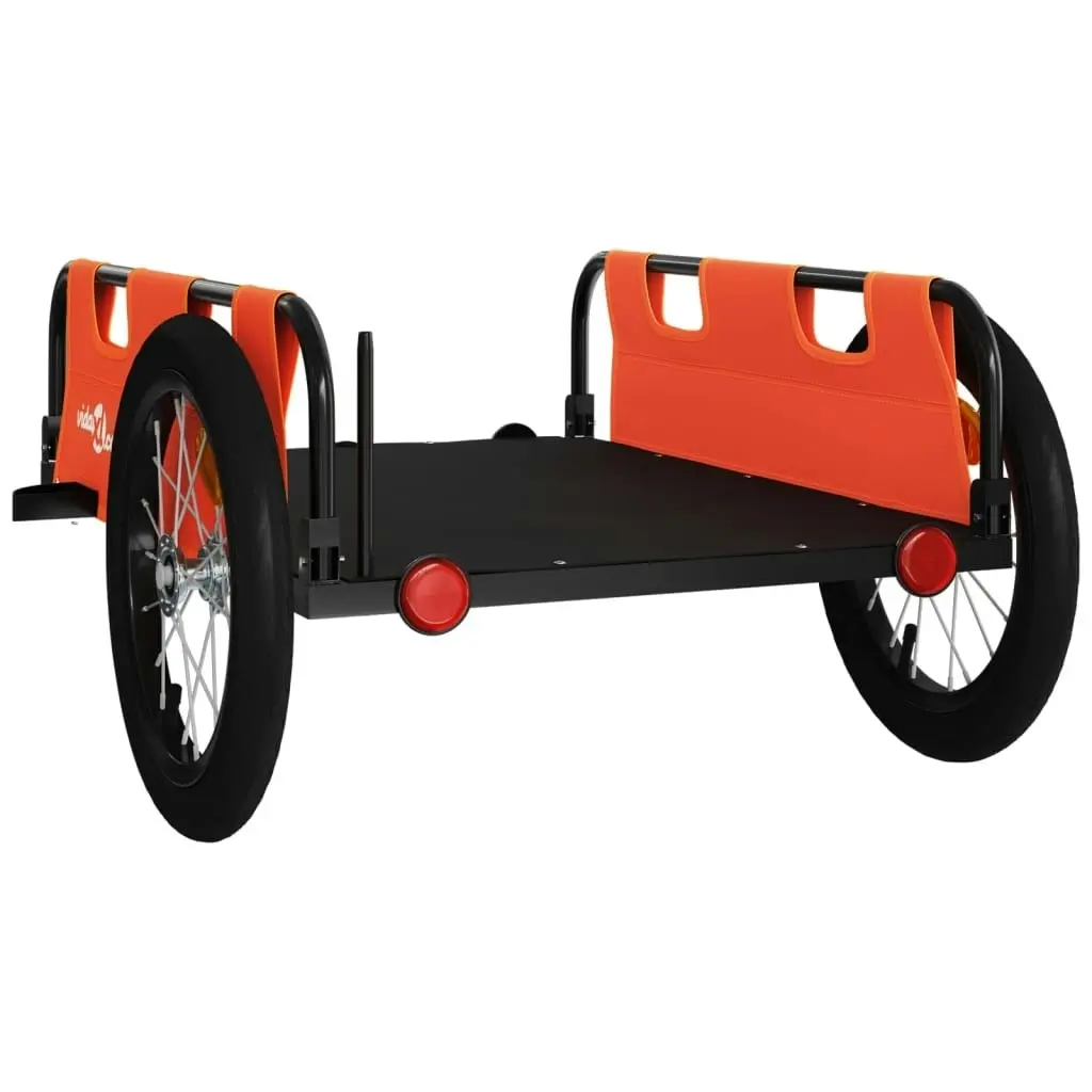 Bike Trailer Orange Oxford Fabric and Iron 94187