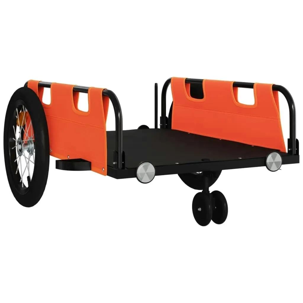 Bike Trailer Orange Oxford Fabric and Iron 94187