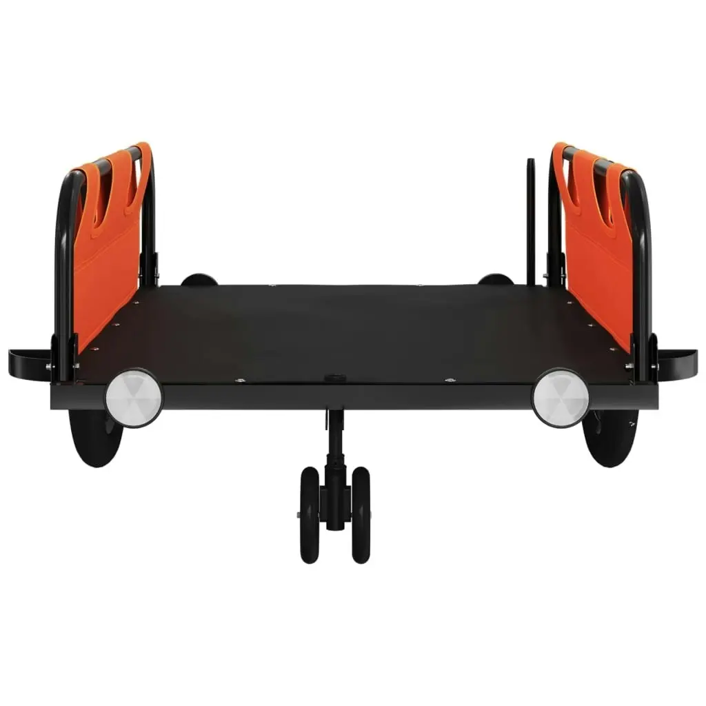 Bike Trailer Orange Oxford Fabric and Iron 94187