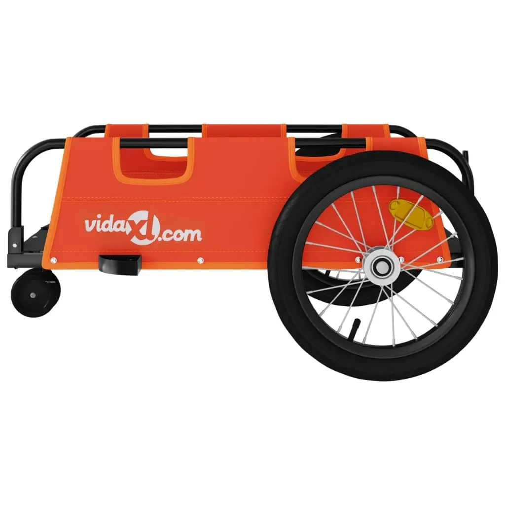 Bike Trailer Orange Oxford Fabric and Iron 94187