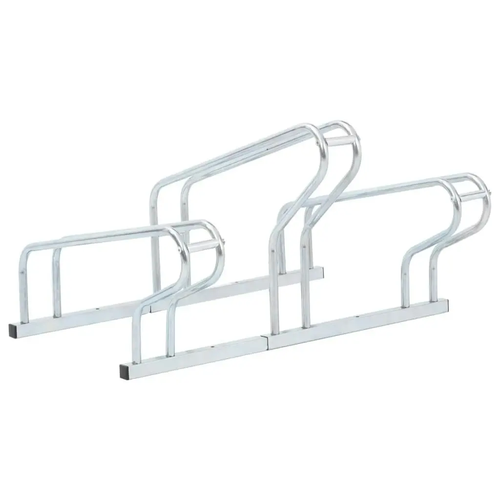 Bicycle Stand for 3 Bikes Floor Freestanding Galvanised Steel 4005574