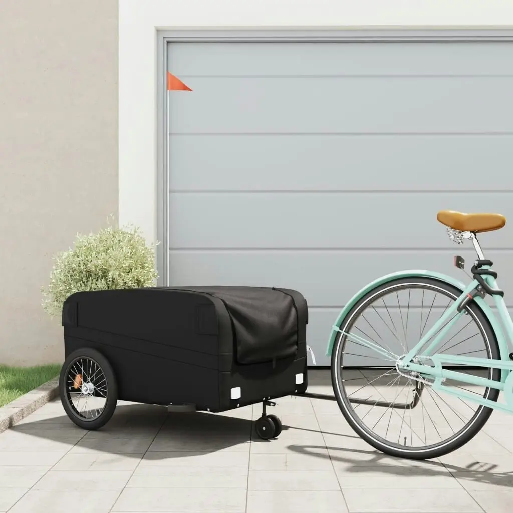 Bike Trailer Black 45 kg Iron 94066