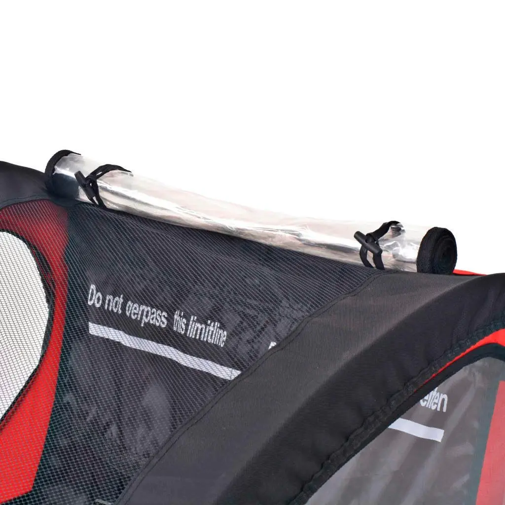 Bike Trailer Red and Black 30 kg 91371