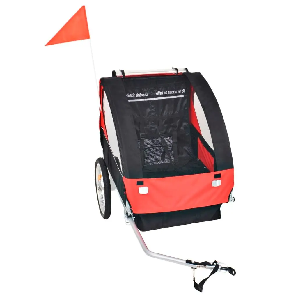 Bike Trailer Red and Black 30 kg 91371