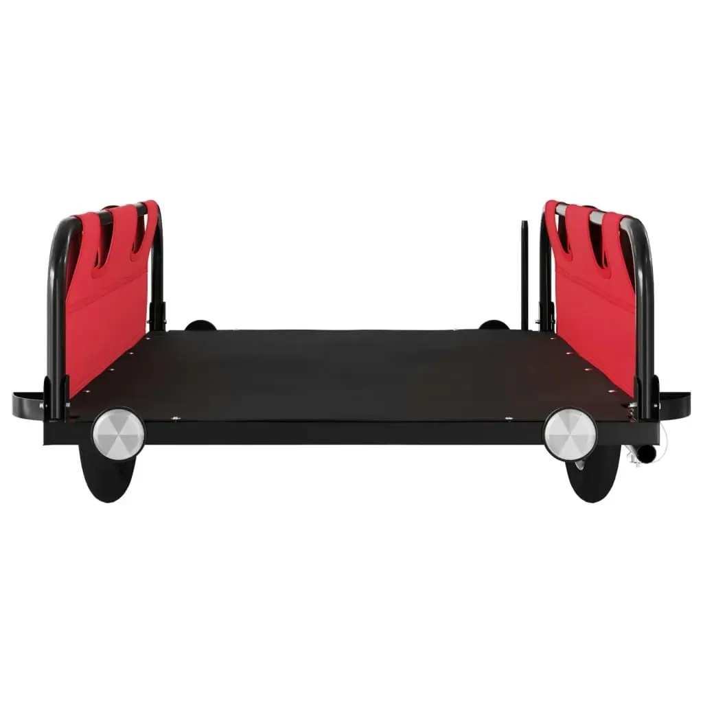 Bike Trailer Red Oxford Fabric and Iron 94174