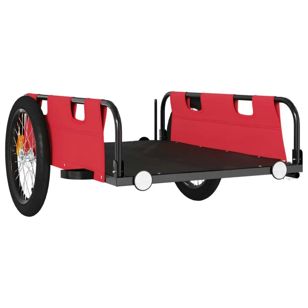 Bike Trailer Red Oxford Fabric and Iron 94174