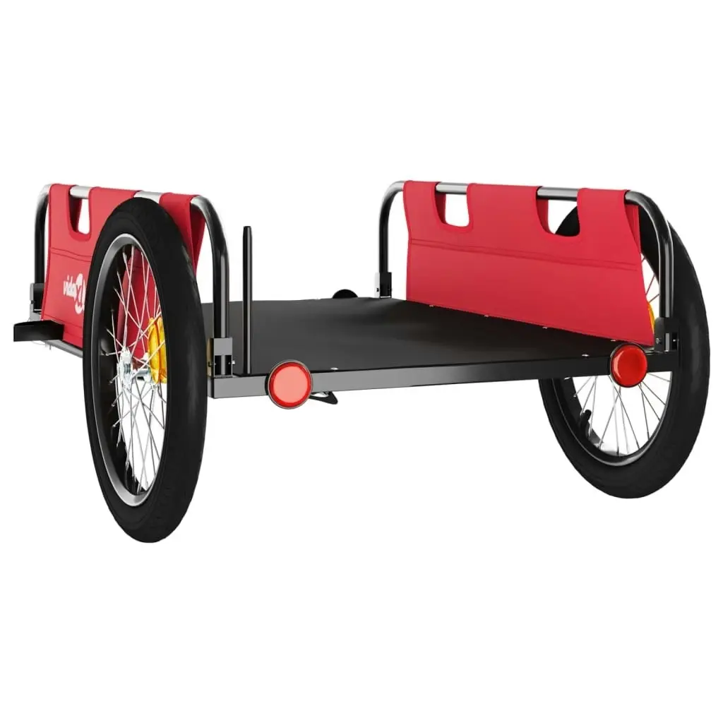 Bike Trailer Red Oxford Fabric and Iron 94174