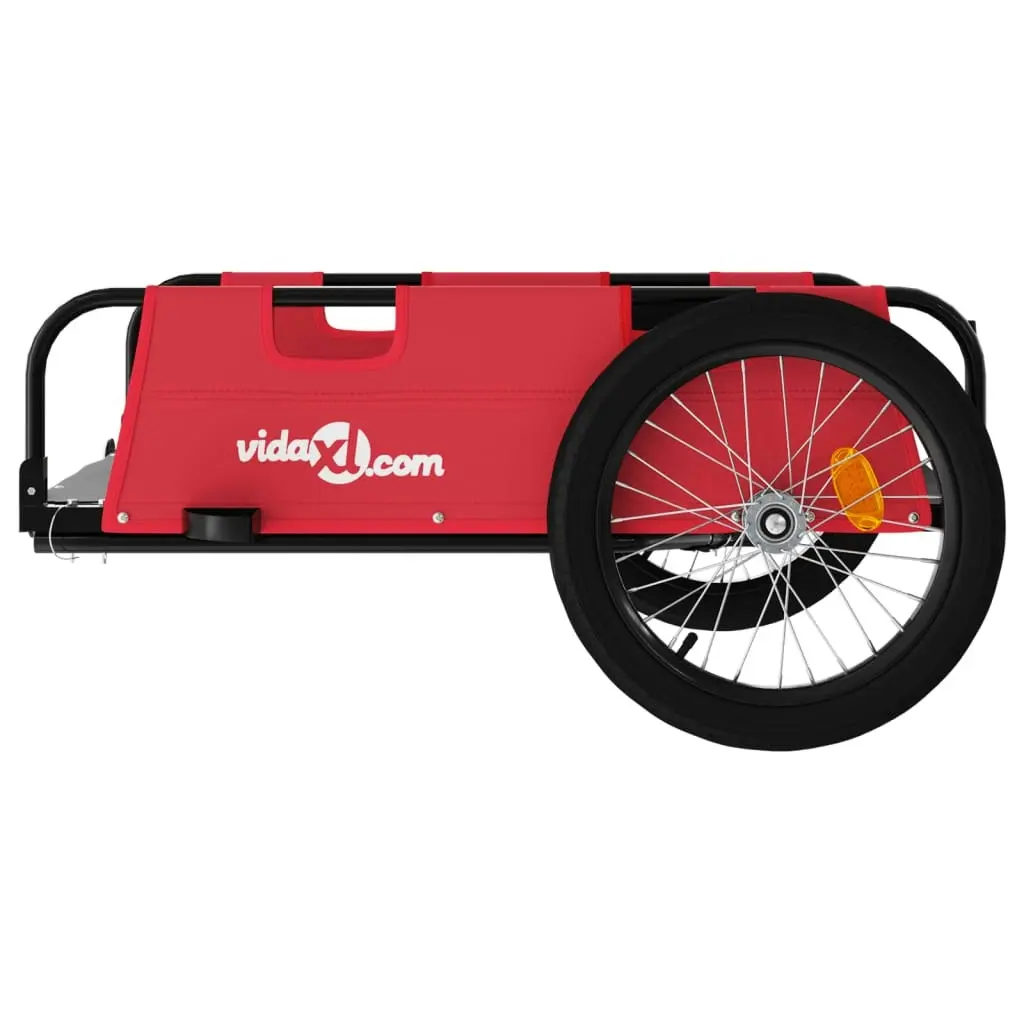 Bike Trailer Red Oxford Fabric and Iron 94174