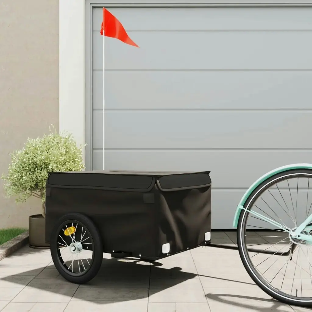 Bike Trailer Black 45 kg Iron 94087