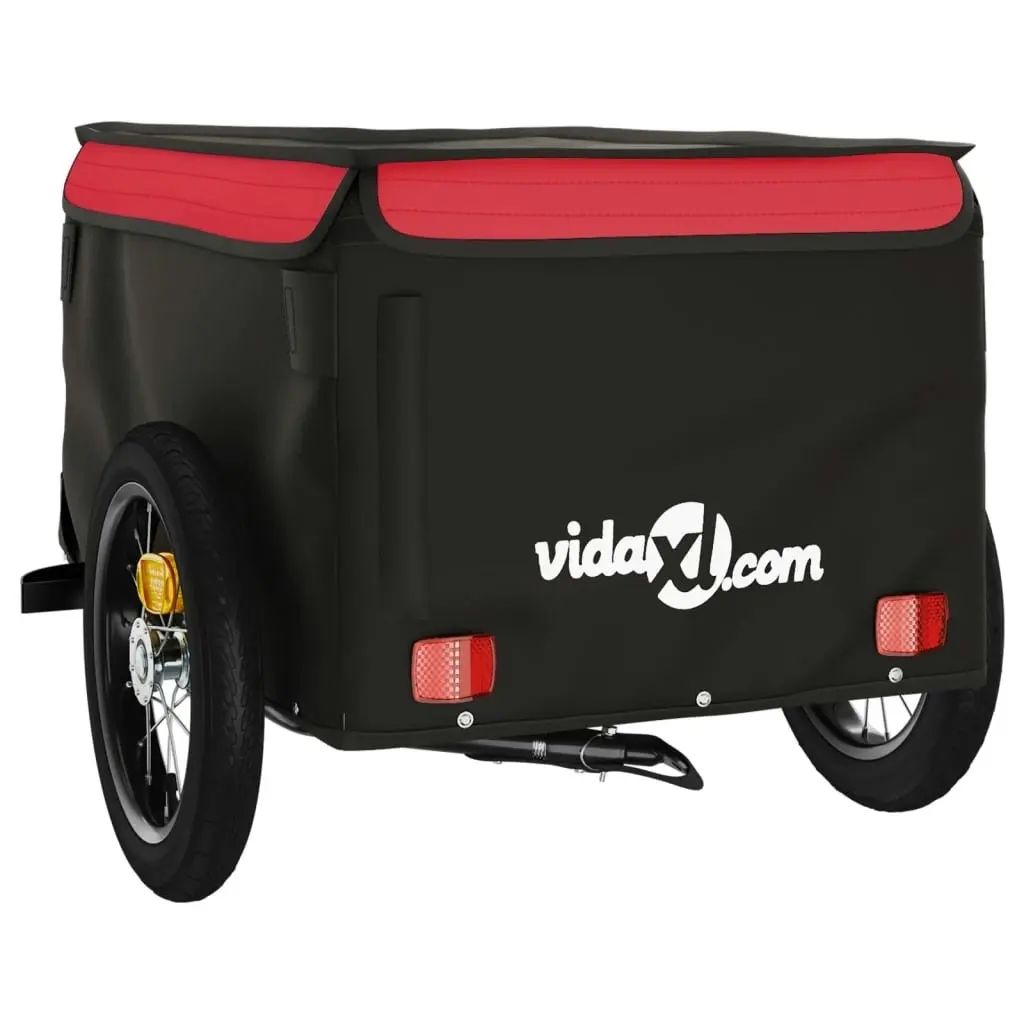 Bike Trailer Black and Red 30 kg Iron 94076