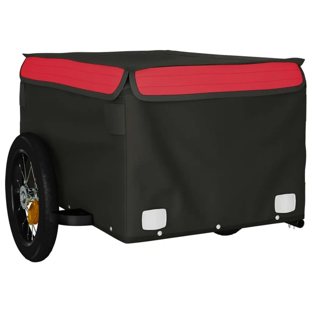 Bike Trailer Black and Red 30 kg Iron 94076