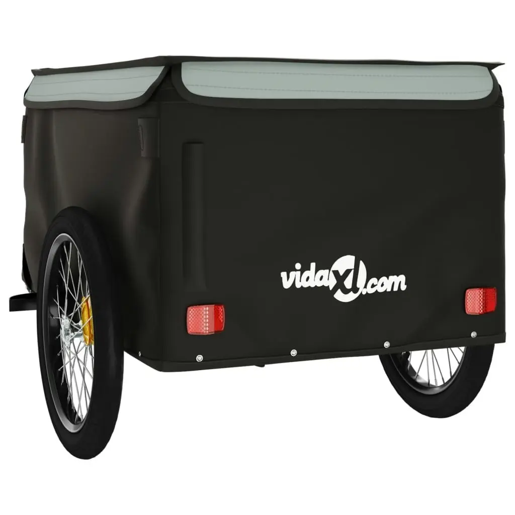 Bike Trailer Black and Grey 45 kg Iron 94091