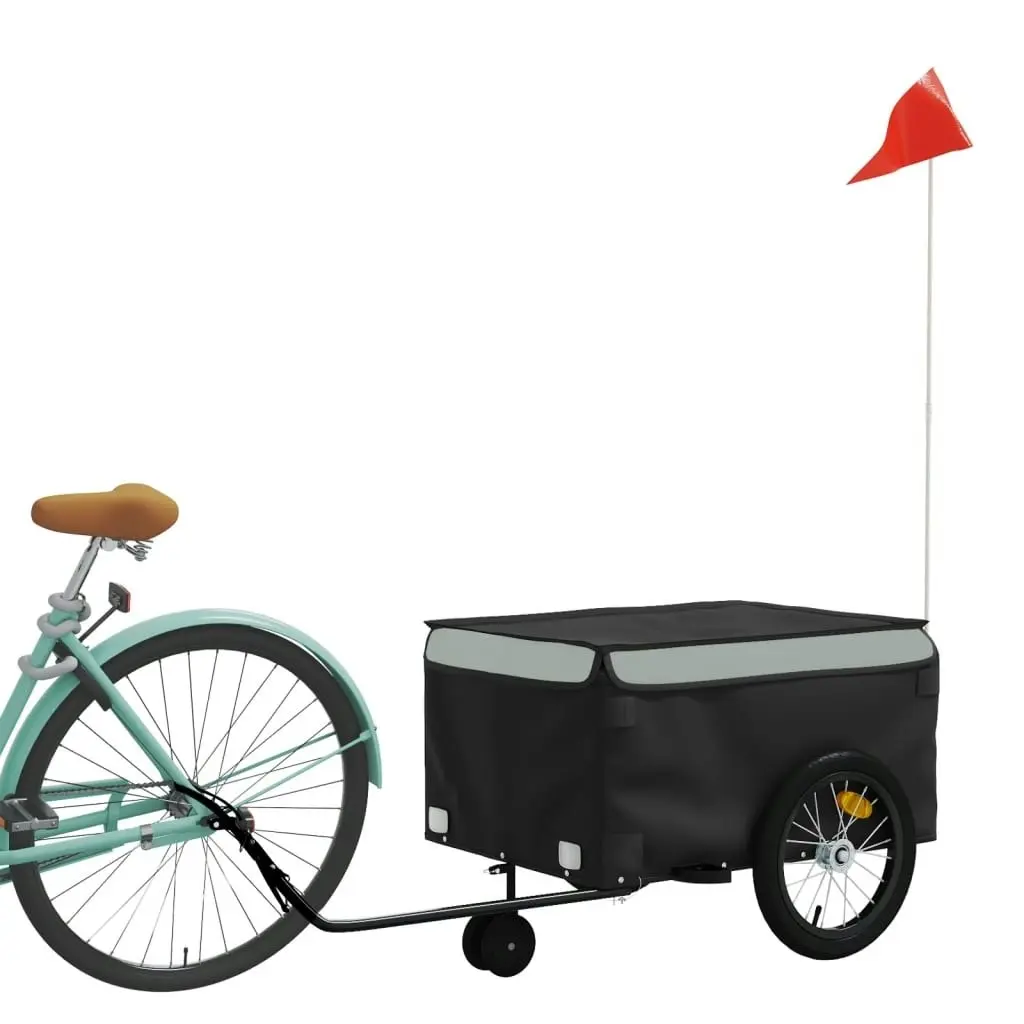 Bike Trailer Black and Grey 45 kg Iron 94105