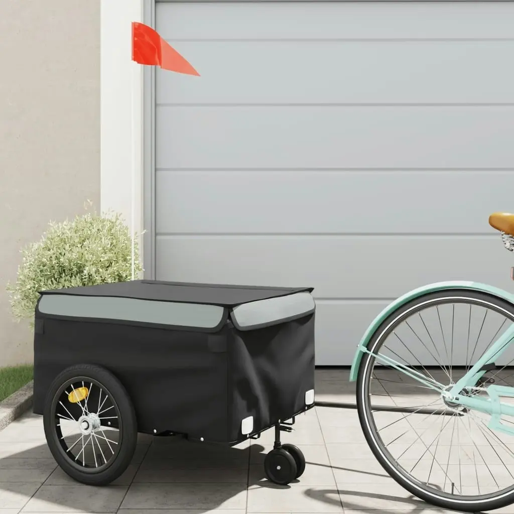 Bike Trailer Black and Grey 45 kg Iron 94105