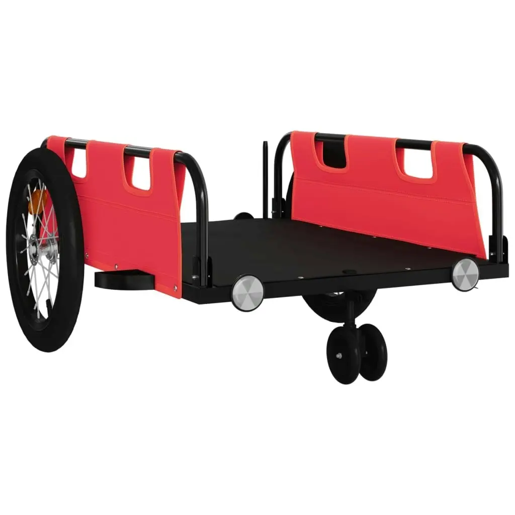 Bike Trailer Red Oxford Fabric and Iron 94188