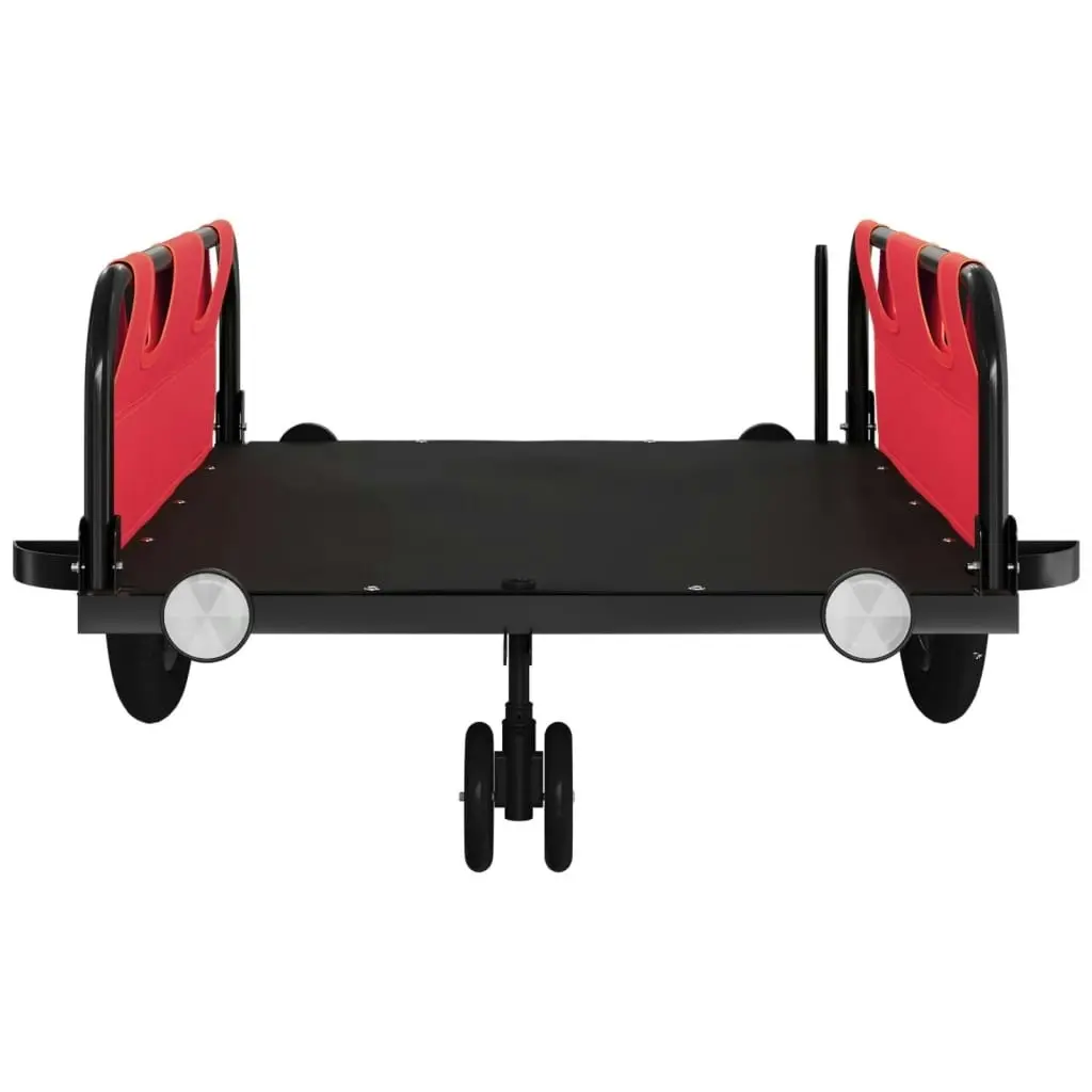 Bike Trailer Red Oxford Fabric and Iron 94188