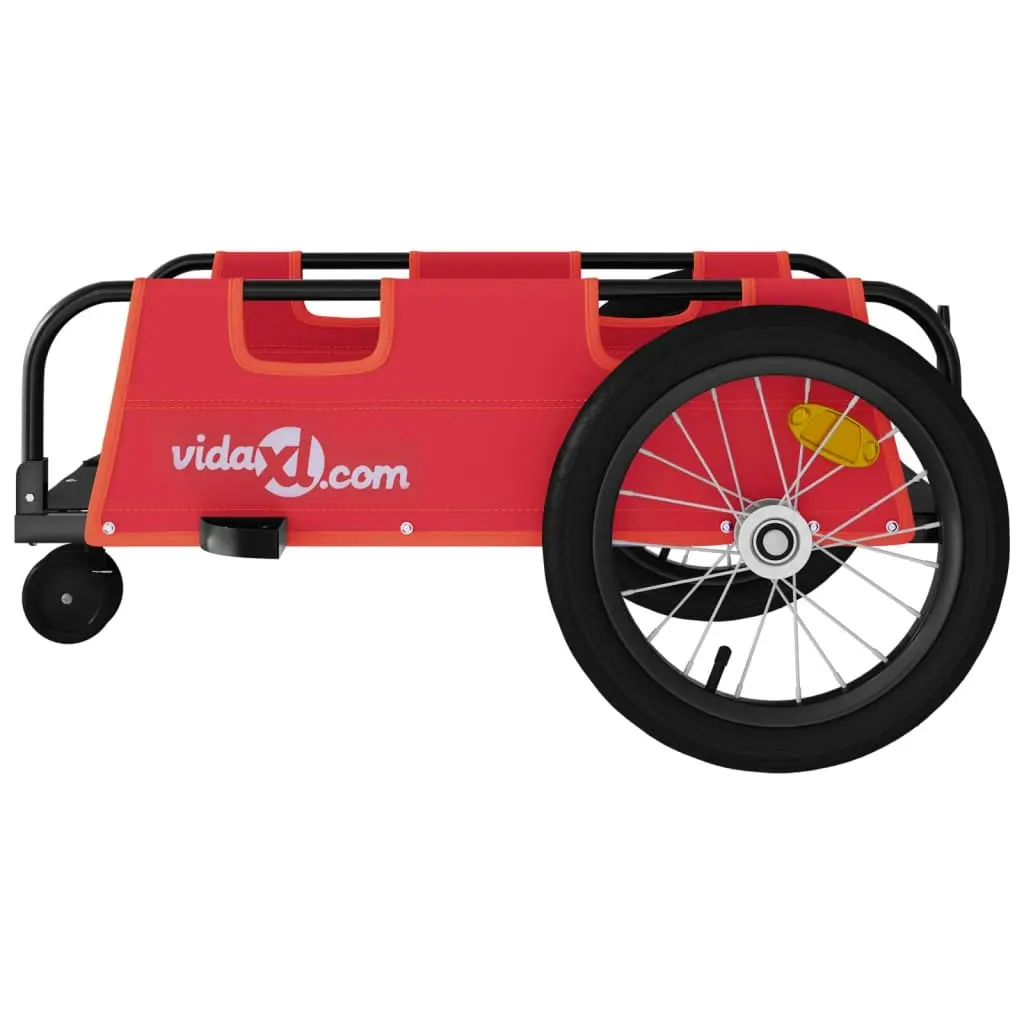 Bike Trailer Red Oxford Fabric and Iron 94188