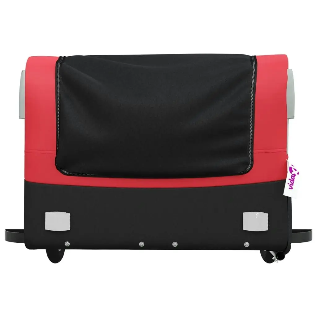 Bike Trailer Black and Red 45 kg Iron 94048