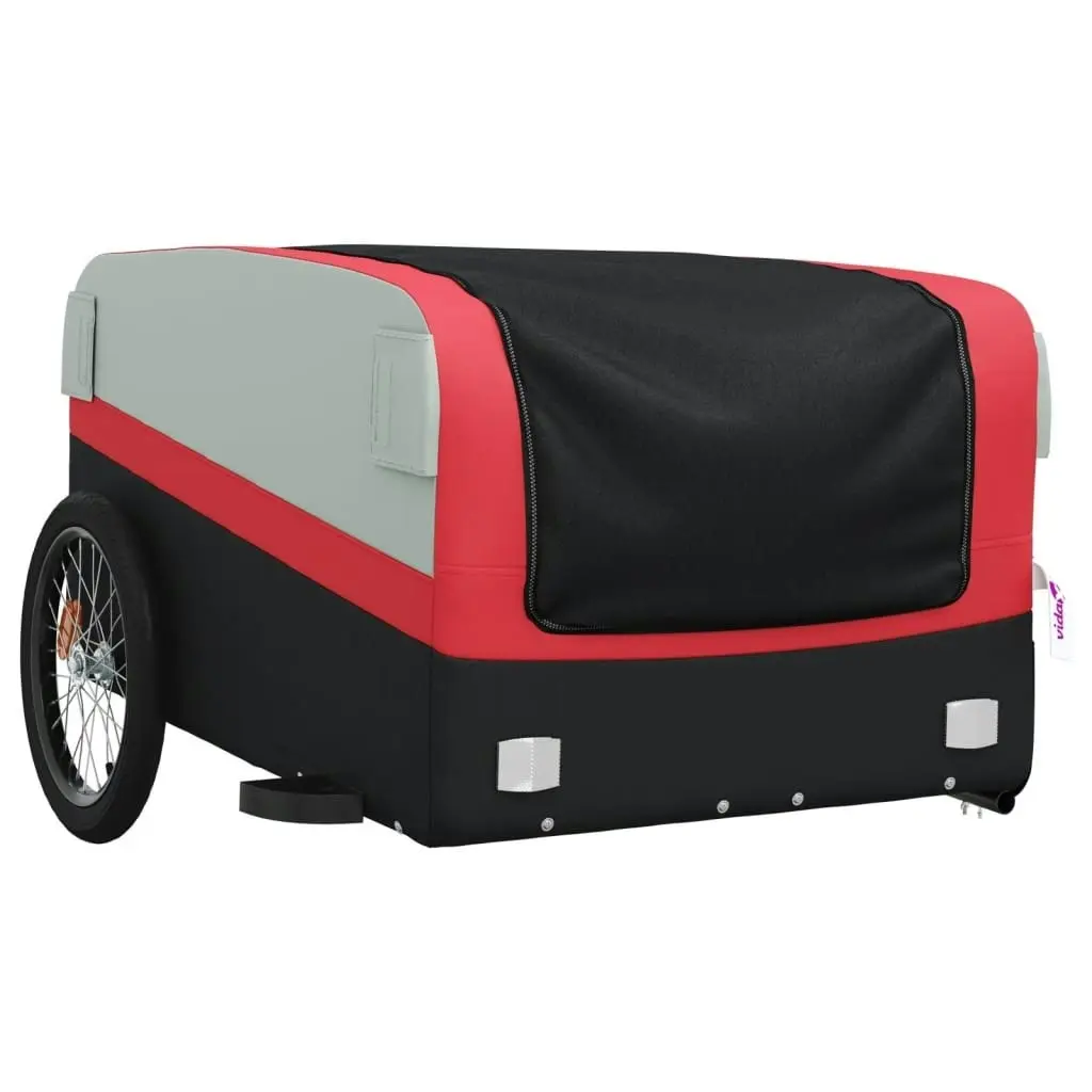 Bike Trailer Black and Red 45 kg Iron 94048