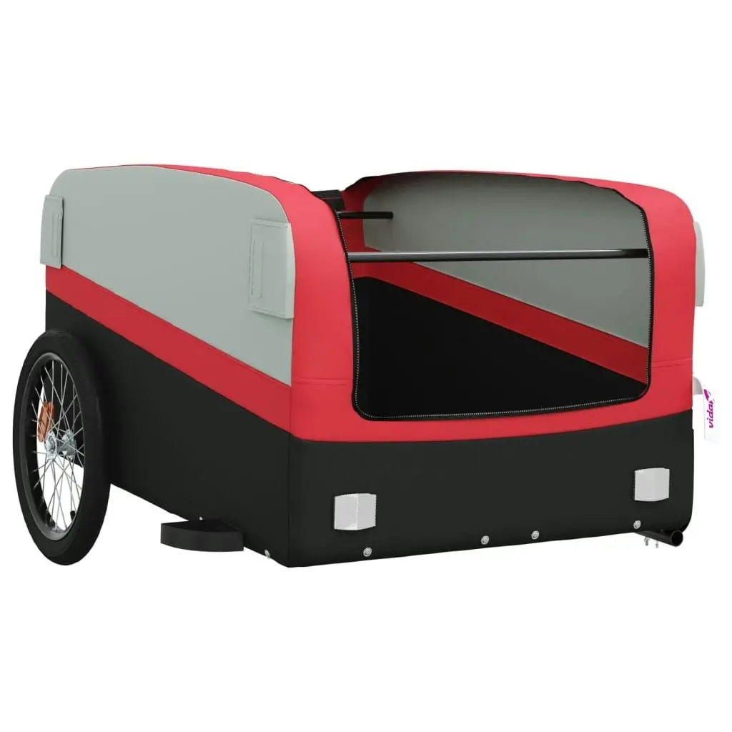 Bike Trailer Black and Red 45 kg Iron 94048