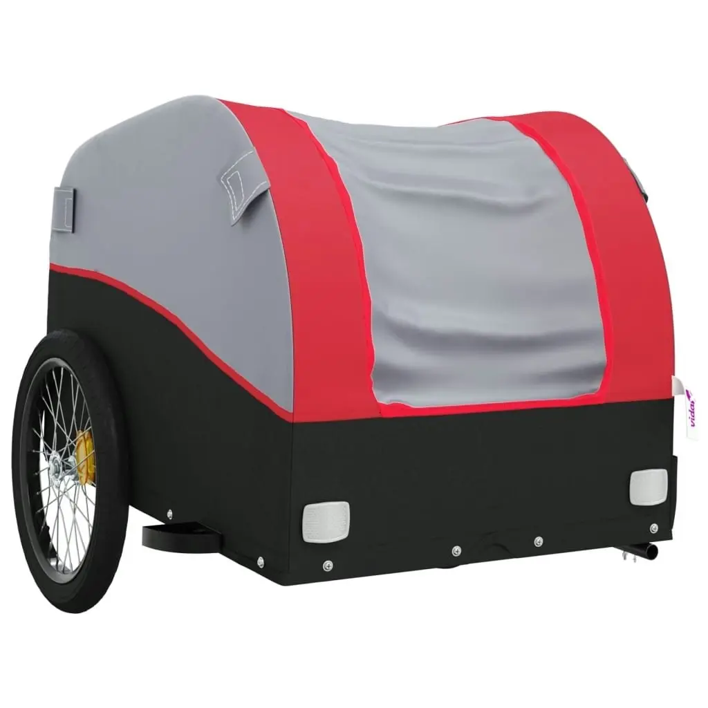 Bike Trailer Black and Red 30 kg Iron 94118