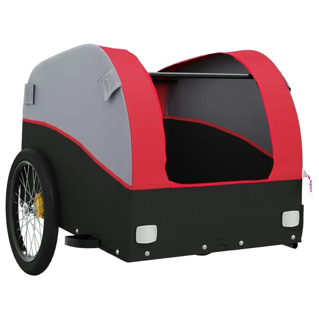 Bike Trailer Black and Red 30 kg Iron 94118