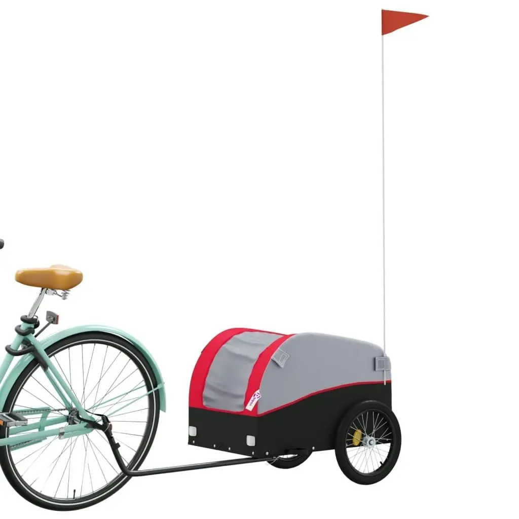 Bike Trailer Black and Red 30 kg Iron 94118