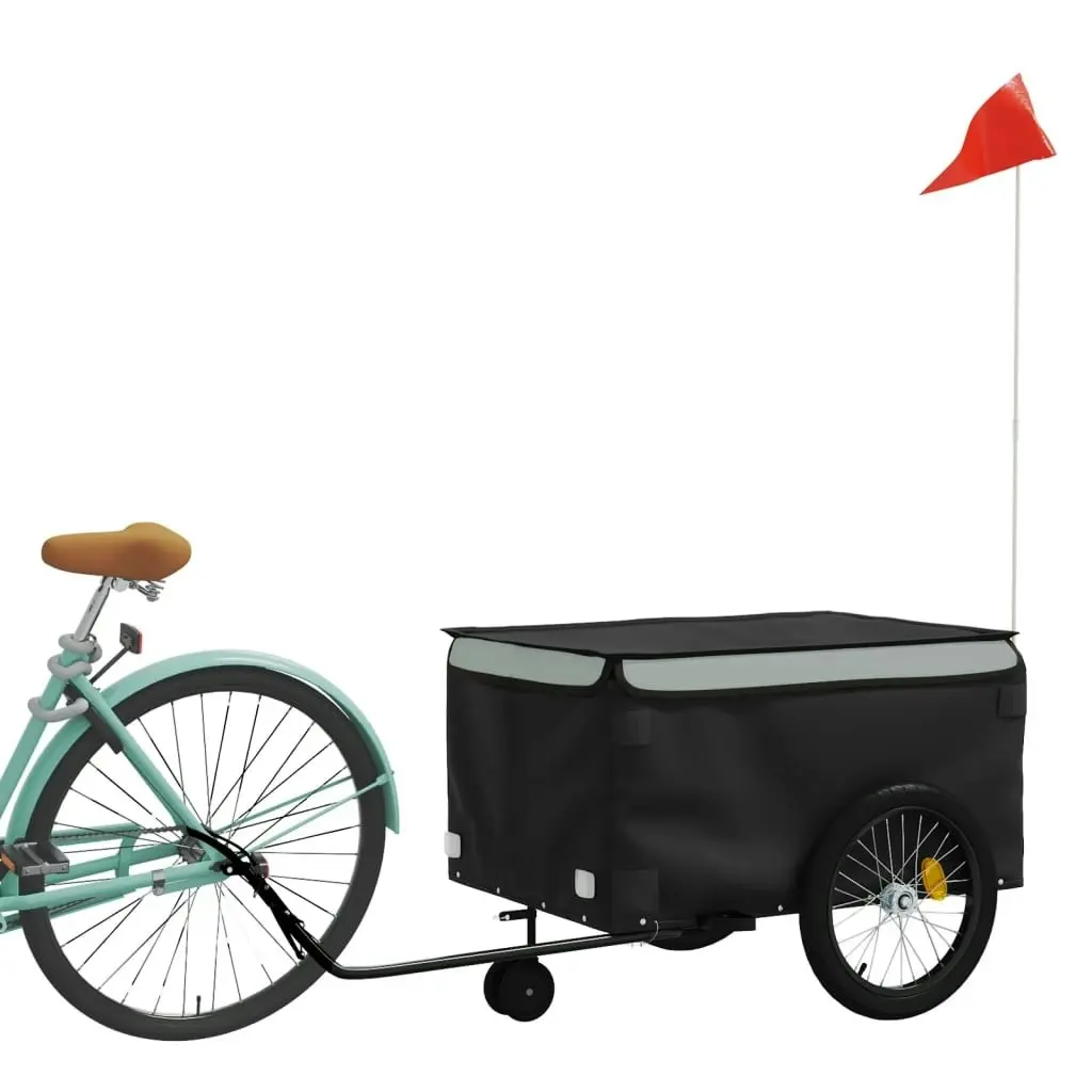 Bike Trailer Black and Grey 45 kg Iron 94112